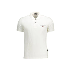Napapijri Polo de Manga Corta para Hombre Blanca con Estampado