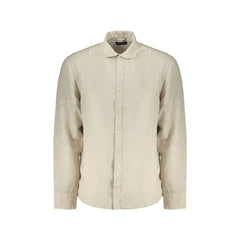 North Sails Camicia Maniche Lunghe Uomo Beige Ricamo