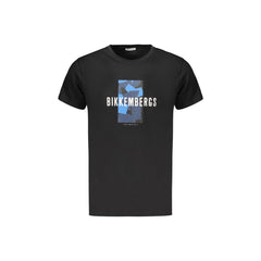 Bikkembergs T-Shirt Kurzarm Herren Schwarz Logo Druck