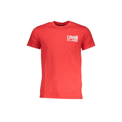 Cavalli Class T-Shirt Maniche Corte Uomo Rossa Stampa