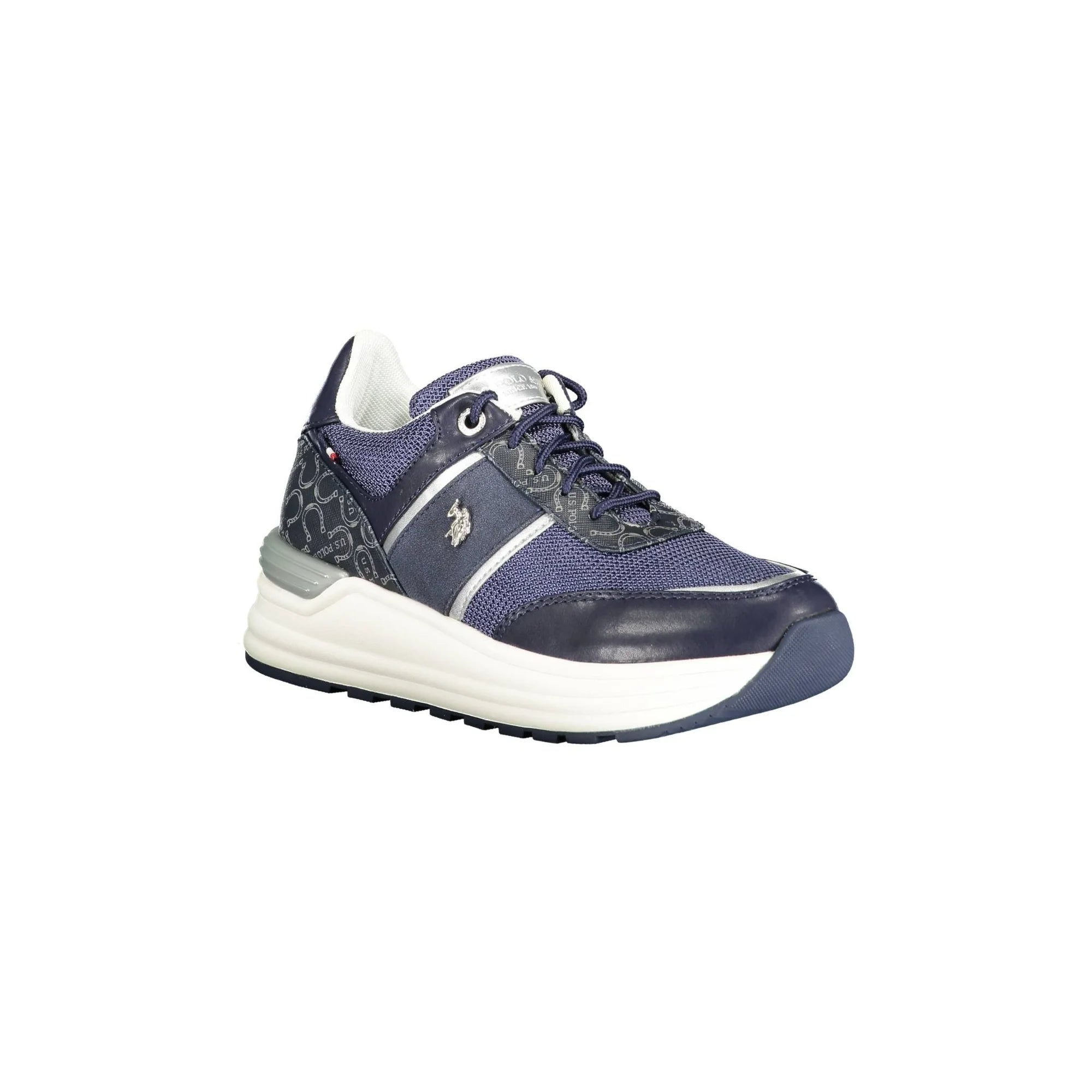 U.S. POLO ASSN. Scarpe Sneakers Donna Blu con Lacci e Logo - vista 2