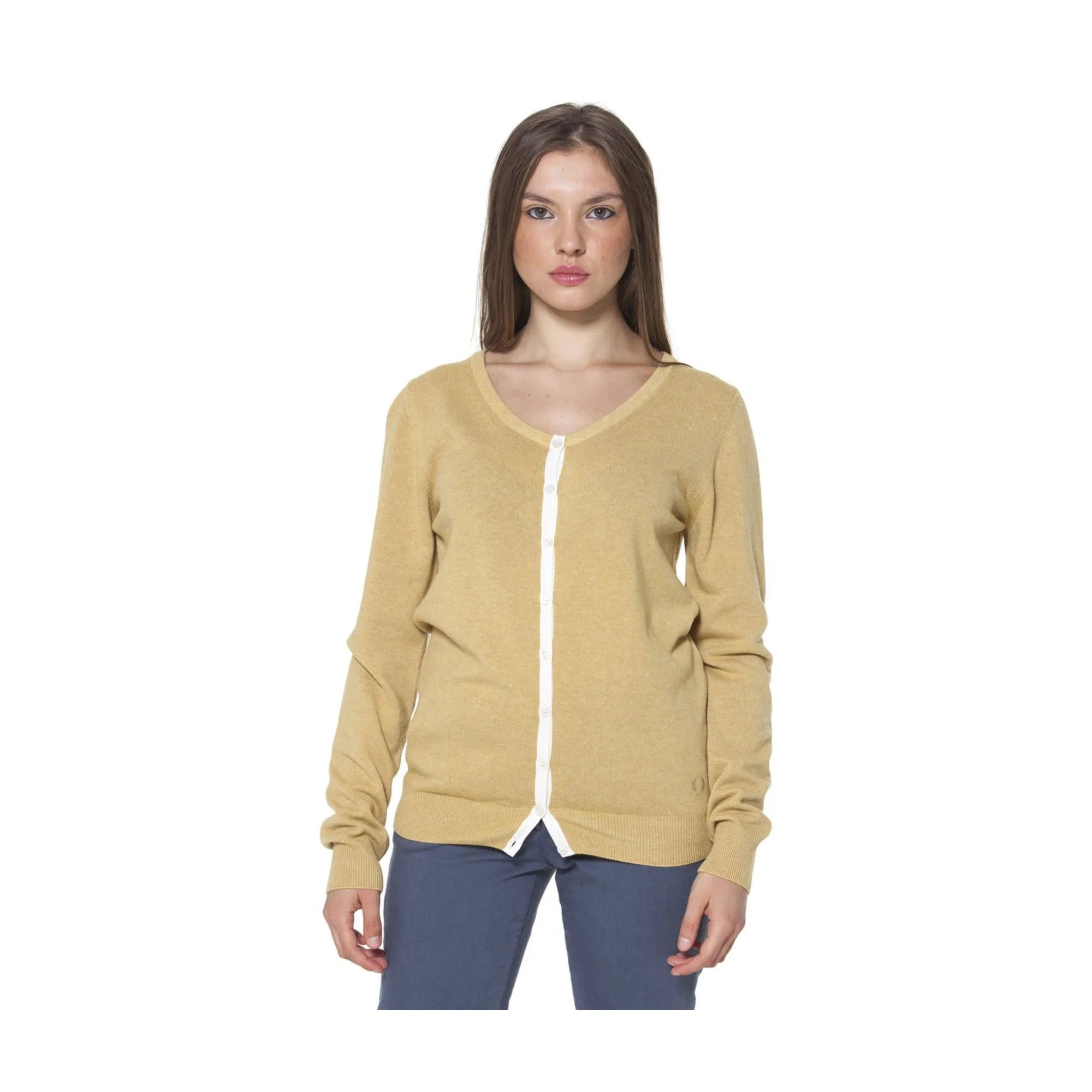 FRED PERRY CARDIGAN DONNA GIALLO