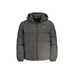 Tommy Hilfiger Chaqueta Hombre Negra con Capucha Removible