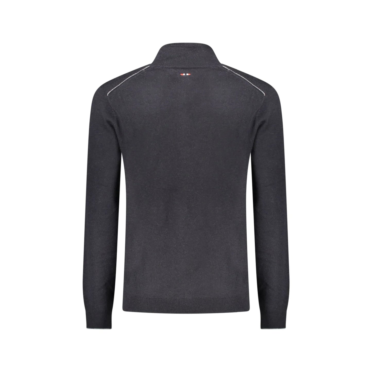 Napapijri Maglione Uomo Nero Mezza Zip Maniche Lunghe Maglie - vista 2