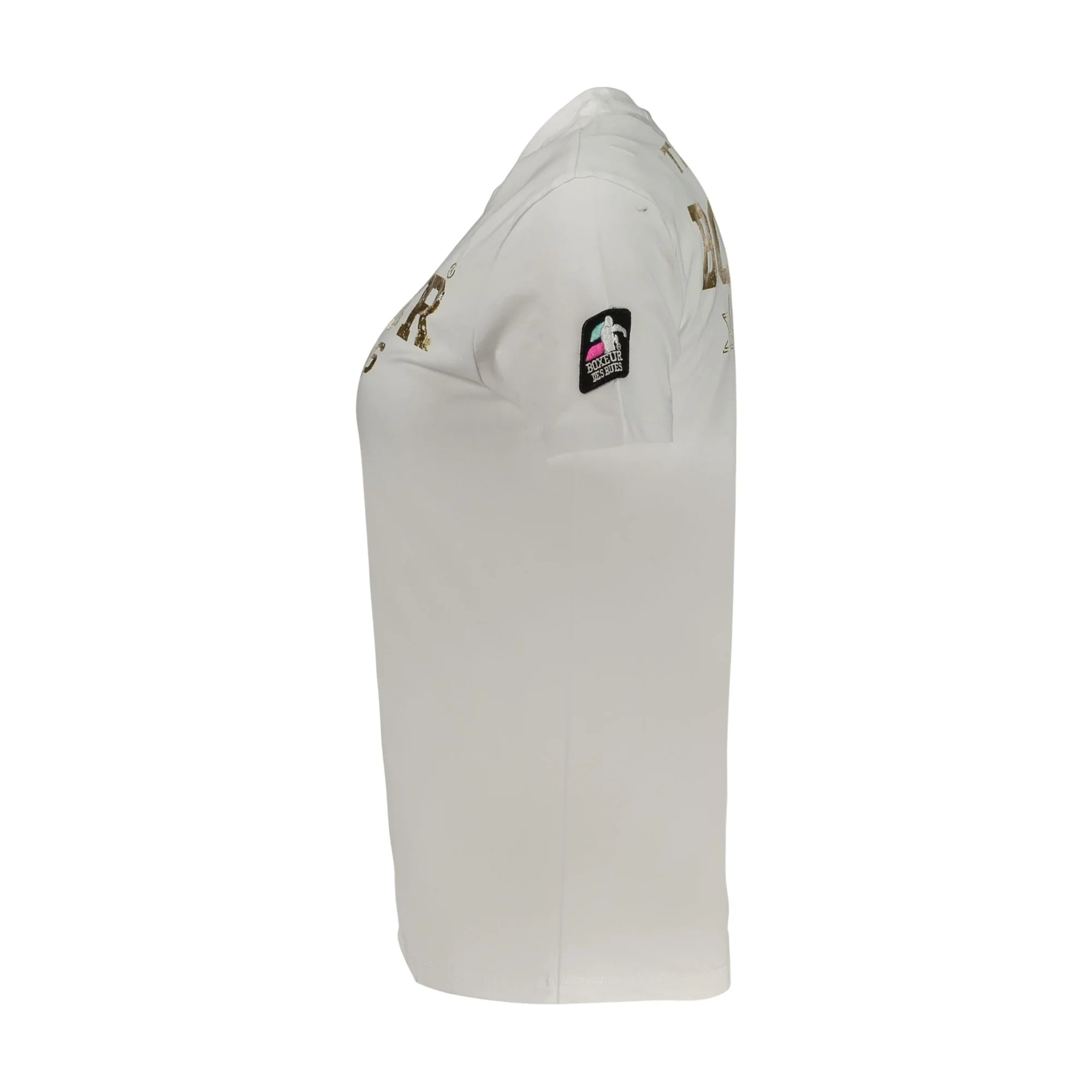 BOXEUR DES RUES T-SHIRT MANICHE CORTE DONNA BIANCO