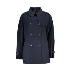 Tommy Hilfiger Trench Donna Blu Applicazione Logo