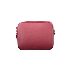 Coccinelle Women's Red Mini Tebe Crossbody Bag Leather Zip Logo