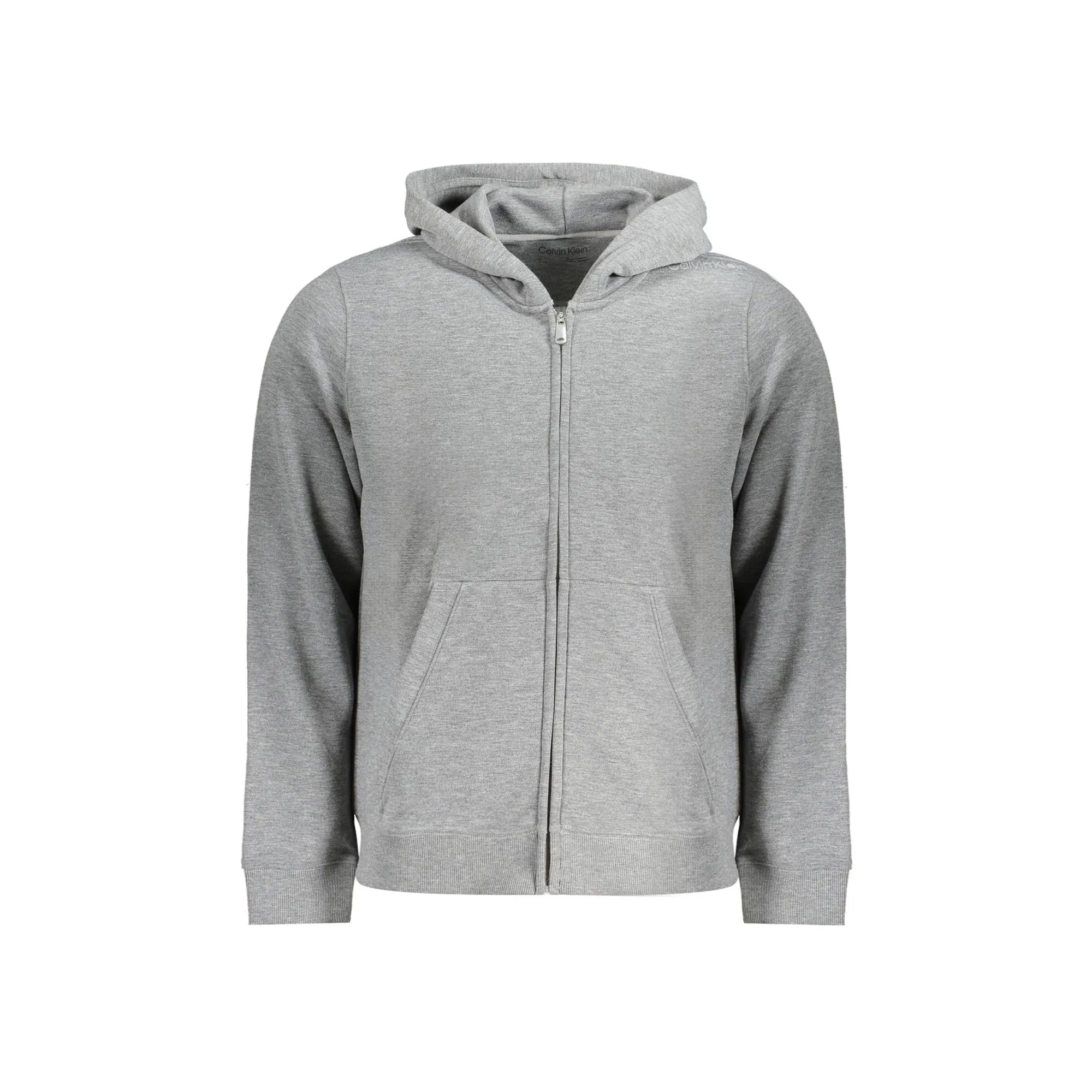 CALVIN KLEIN FELPA CON ZIP UOMO GRIGIO