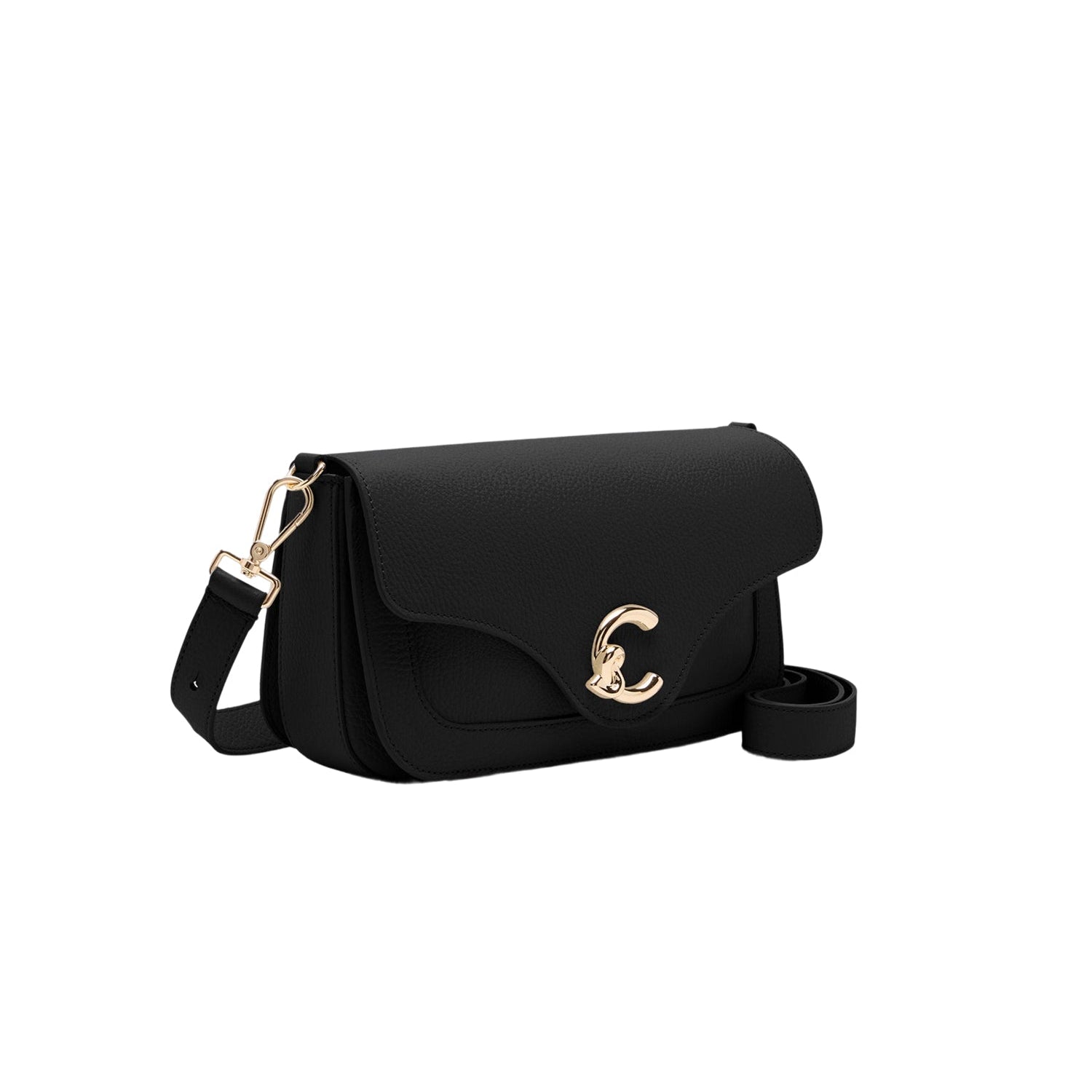 COCCINELLE Borsa Donna a Spalla Nera C-Me Medium in Vera Pelle