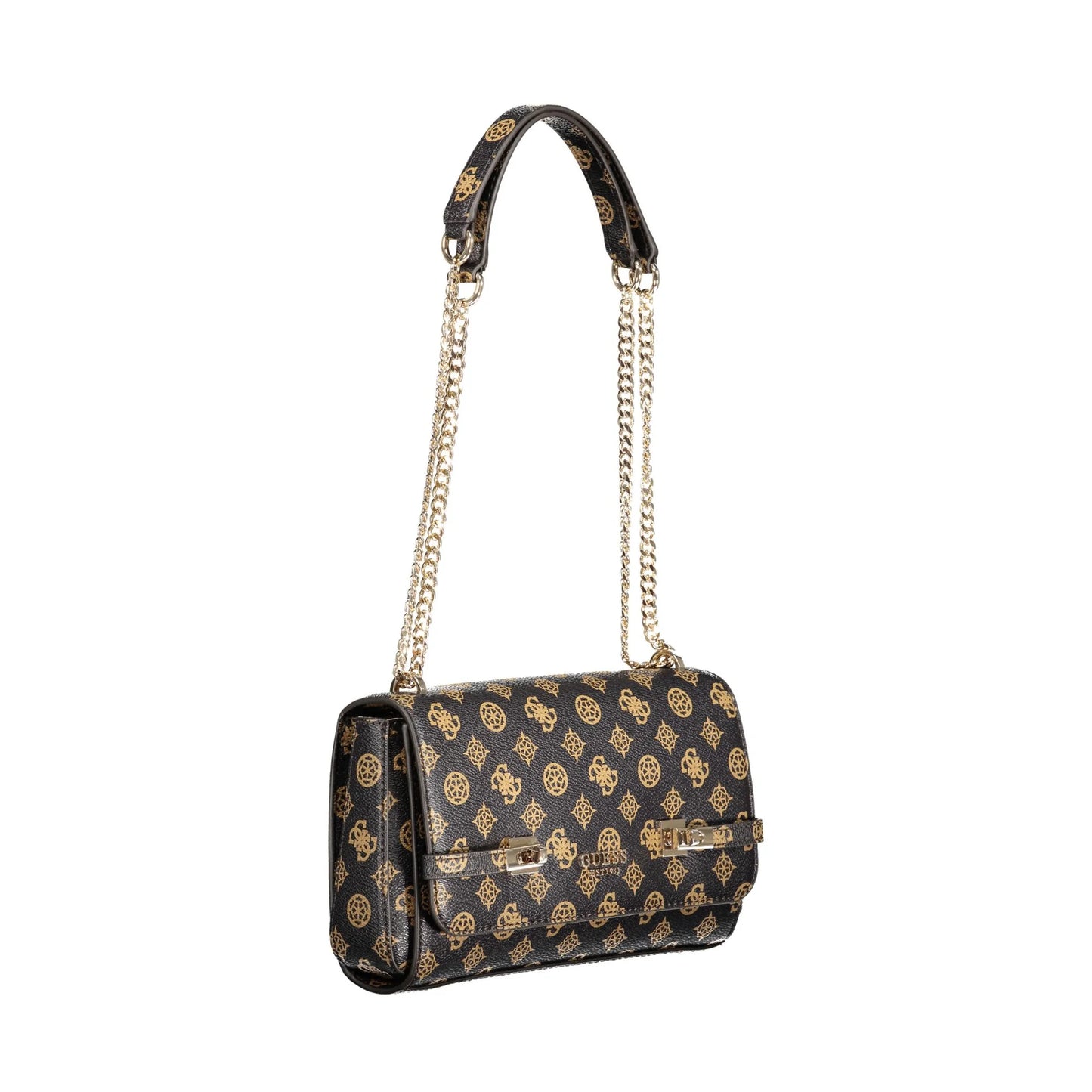 GUESS JEANS Borsa Donna Loralee Marrone con Manici in Catena Borse - vista 3