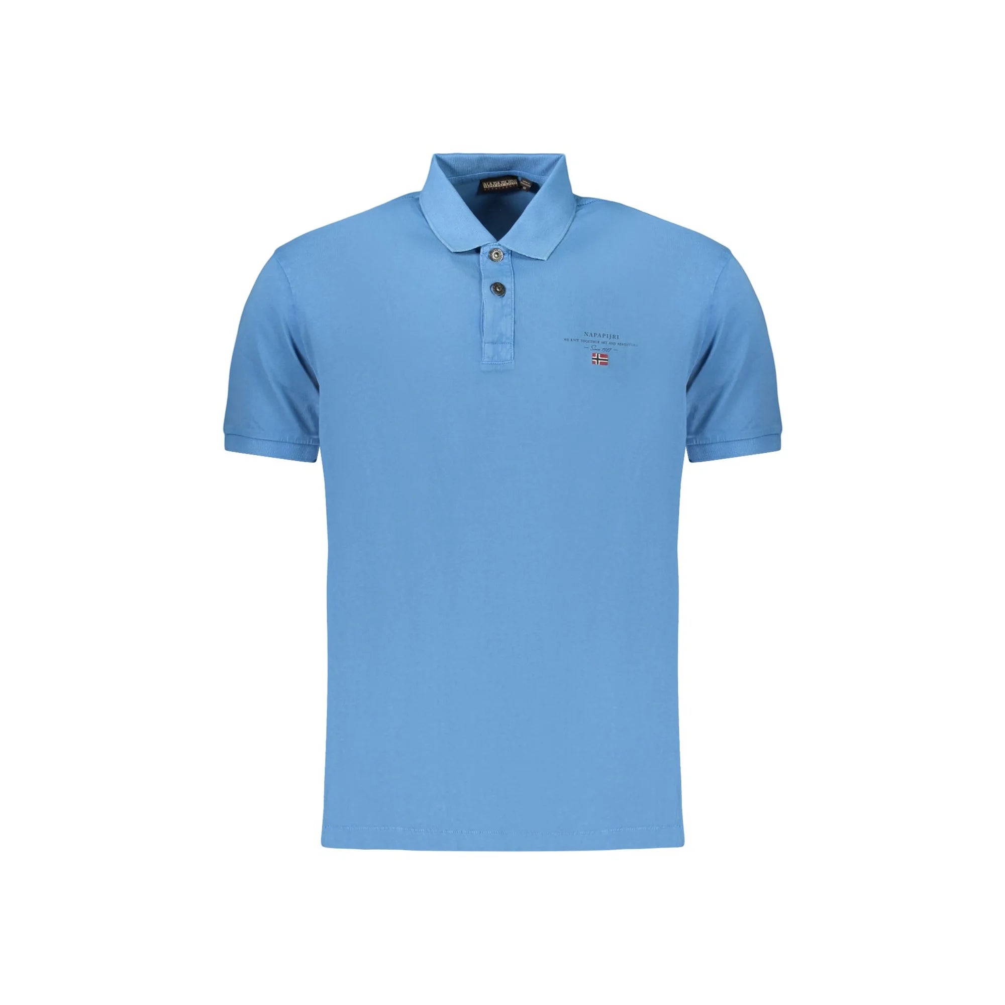 NAPAPIJRI POLO MANICHE CORTE UOMO AZZURRO