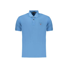 Napapijri Polo de Manga Corta para Hombre Azul con Estampado/Brodería/Logo