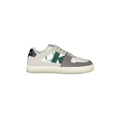 CALVIN KLEIN Sneakers Mænd Hvide med Sorte og Grønne Detaljer