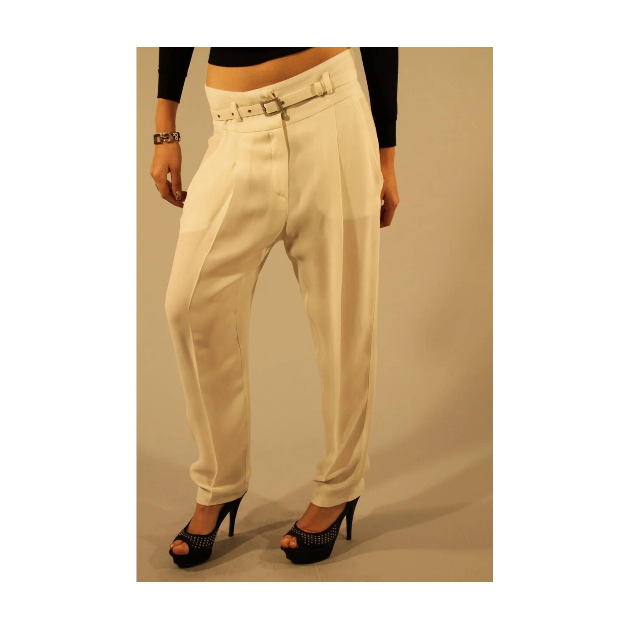 PATRIZIA PEPE PANTALONE DONNA BIANCO