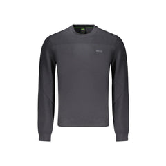 Boss Maglia Uomo Blu Stampa Logo