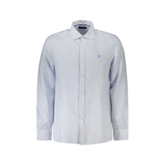 North Sails Chemise Manches Longues Homme Bleue Broderie