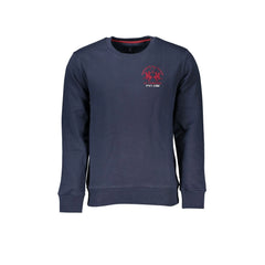 La Martina Felpa Maniche Lunghe Uomo Blu Ricamo