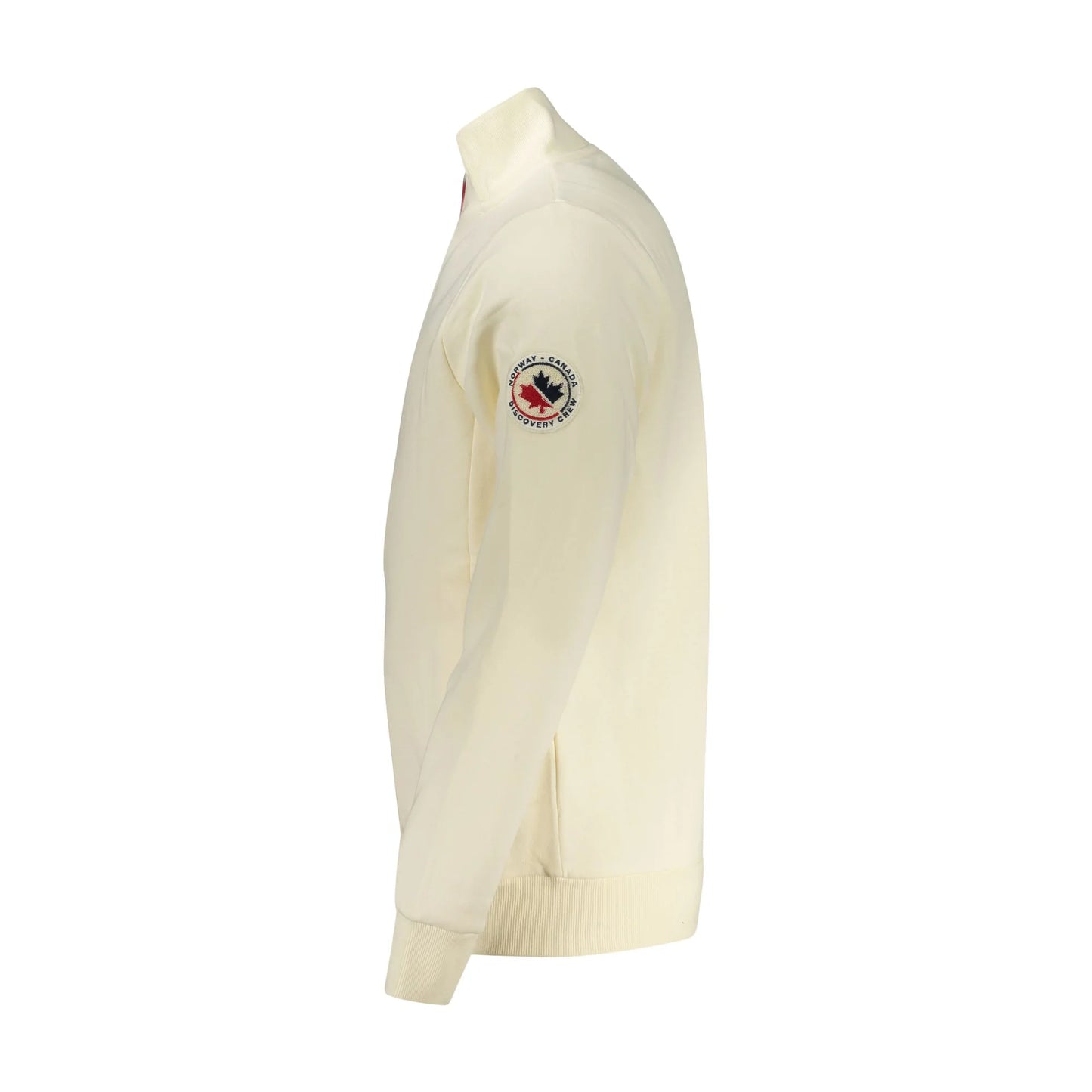 Norway 1963 Felpa Uomo Bianca con Zip Felpata Applicazione Logo Felpe bianco - vista 3