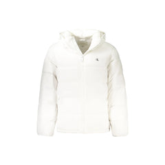 Calvin Klein Veste Homme Blanc à Capuche Amovible Logo