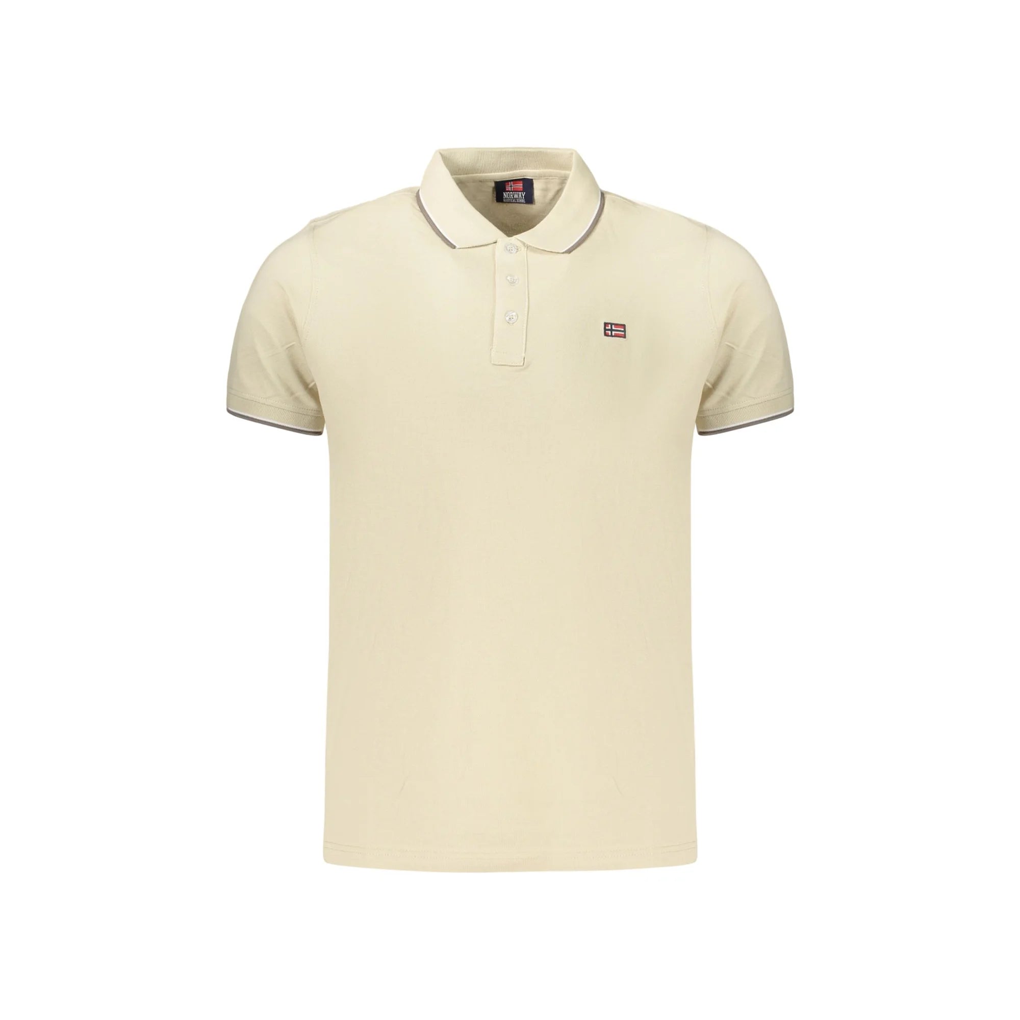 NORWAY 1963 POLO MANICHE CORTE UOMO BEIGE