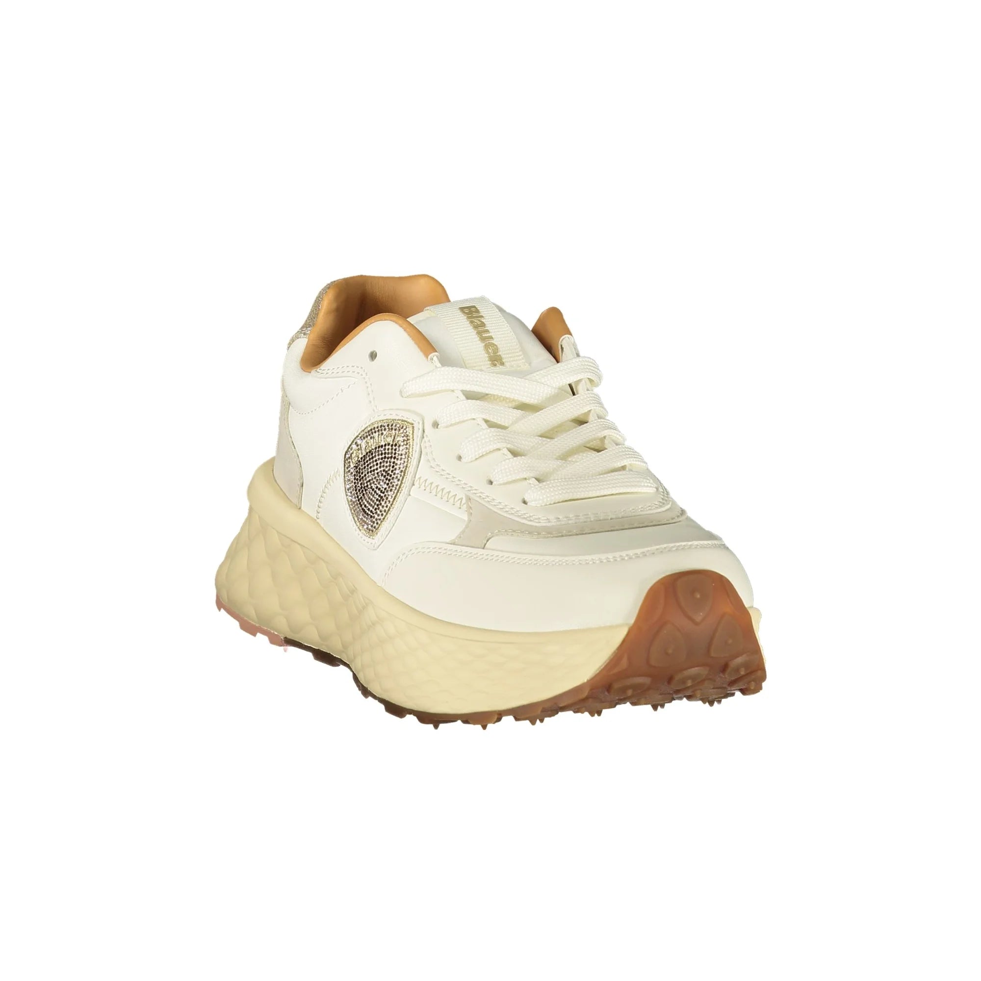 Blauer Sneakers donna beige