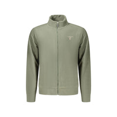 Accademia Militare Felpa Maniche Lunghe Uomo Verde Zip Ricamo Logo