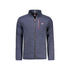 Norway 1963 Felpa Maniche Lunghe con Zip Uomo Blu Dettagli a Contrasto