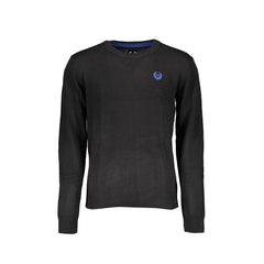 Gian Marco Venturi Maglia Uomo Nera Girocollo con Ricamo e Logo