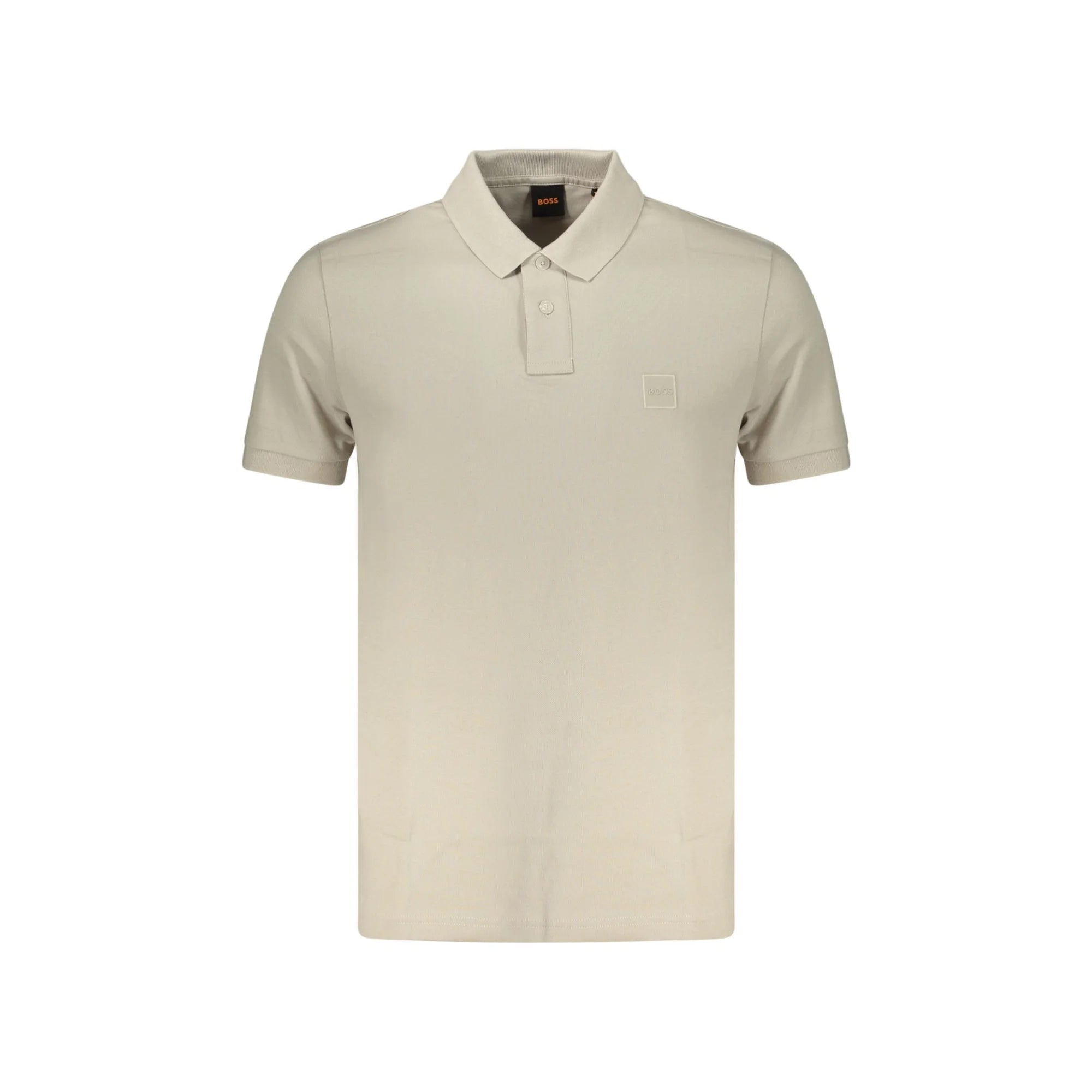 BOSS POLO MANICHE CORTE UOMO BEIGE