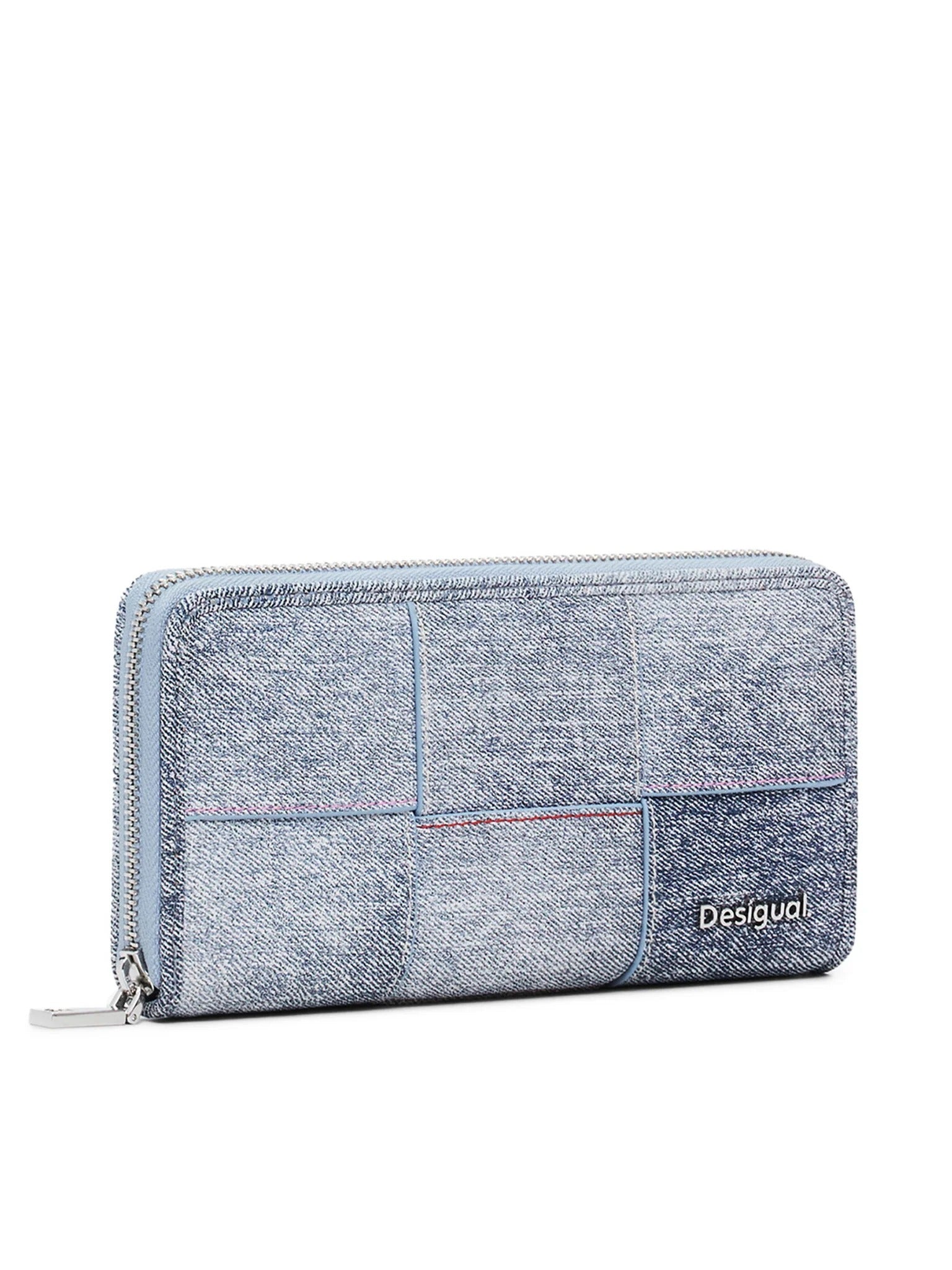 Portafoglio Donna Grande Desigual Celeste Denim Raw 25SAYP49