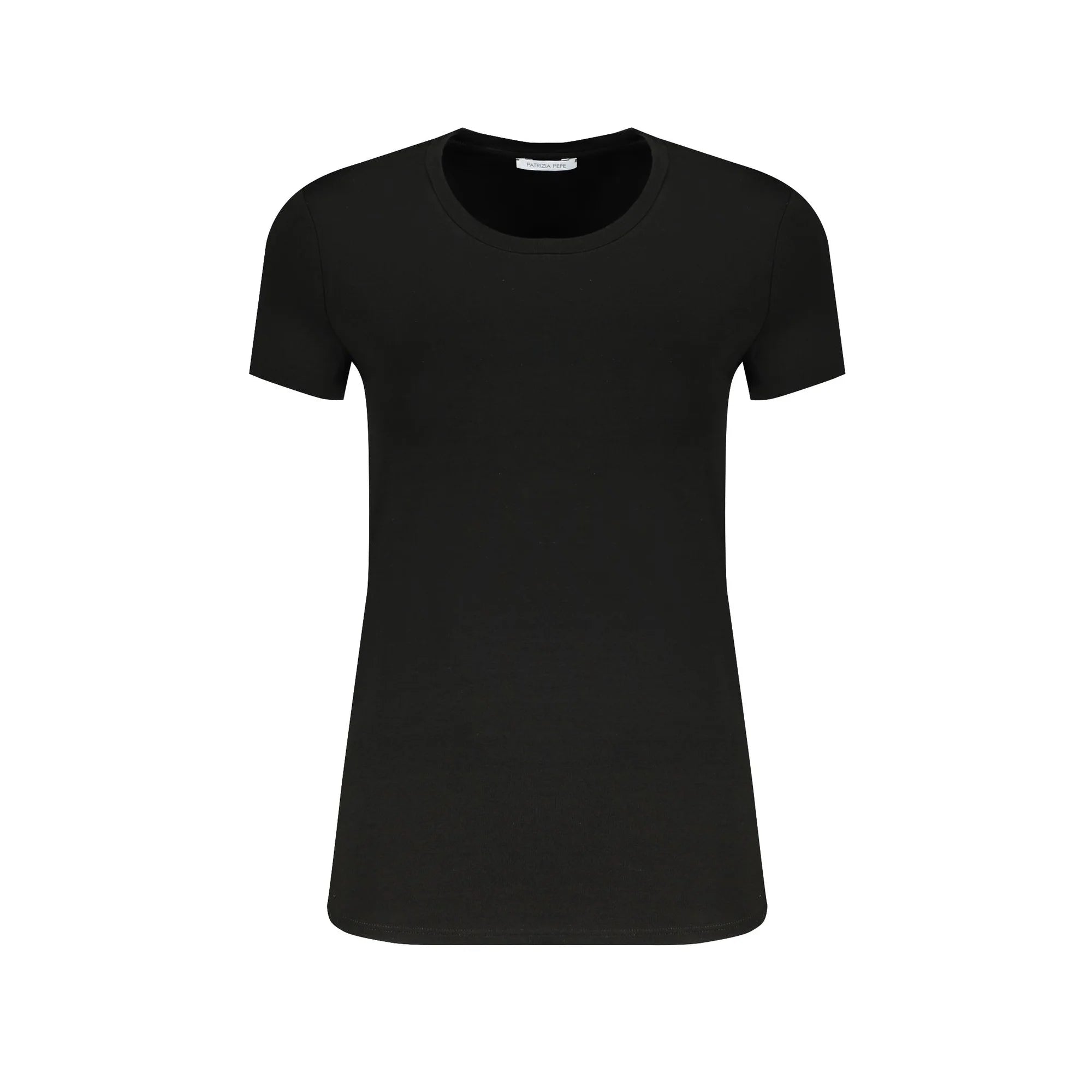 PATRIZIA PEPE T-SHIRT MANICHE CORTE DONNA NERO
