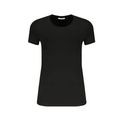Patrizia Pepe T-Shirt Μανίκια Κοντά Γυναίκα Μαύρη Στρας Λογότυπο