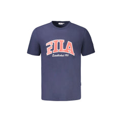 Fila T-Shirt Maniche Corte Uomo Blu Stampa Logo
