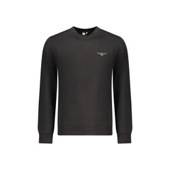 Accademia Militare Sudadera Hombre Negra Con Cuello Redondo Felpada