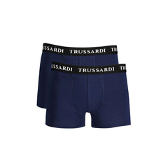 Trussardi Boxer Uomo Blu Stampa Logo
