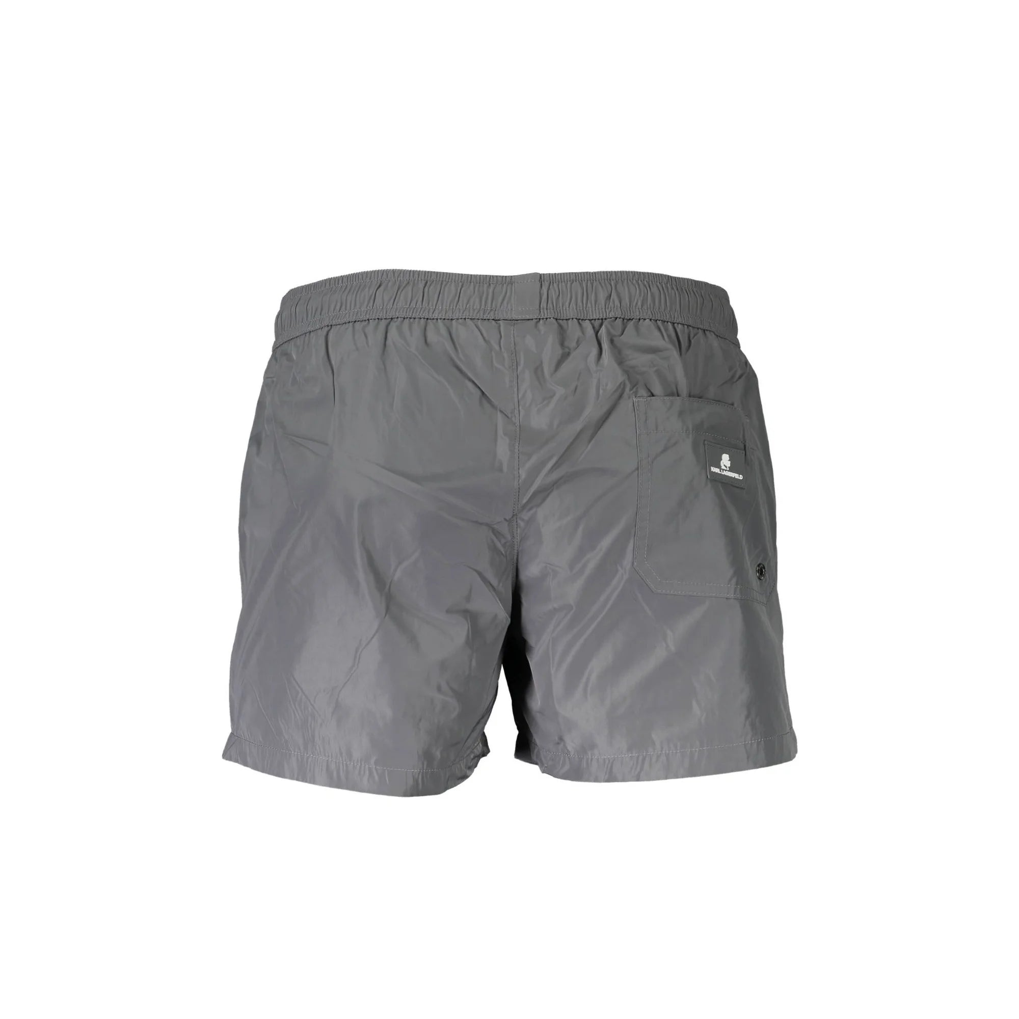Karl Lagerfeld Beachwear Costume Mare Uomo Grigio Stampa Logo - vista 2