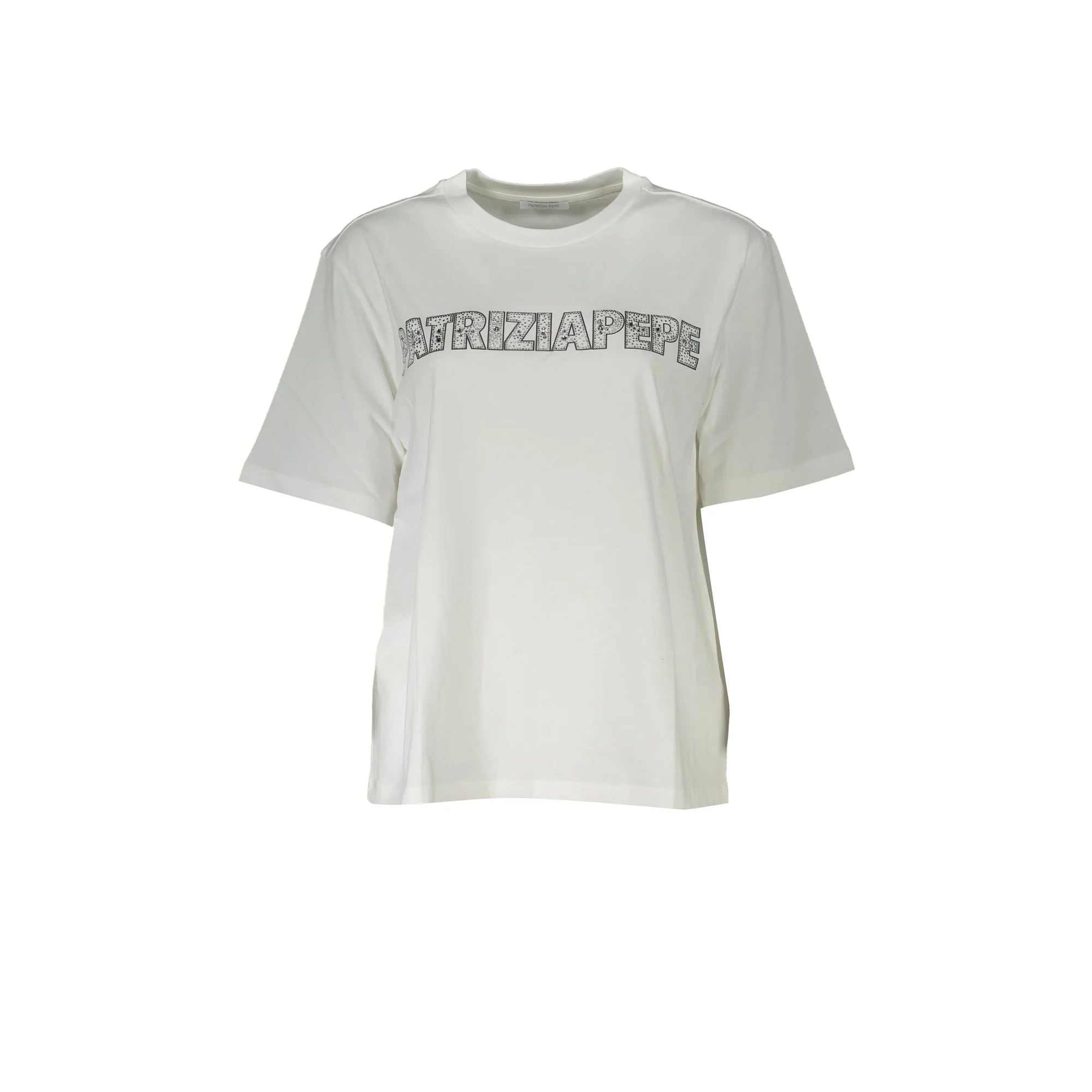 PATRIZIA PEPE T-SHIRT MANICHE CORTE DONNA BIANCO