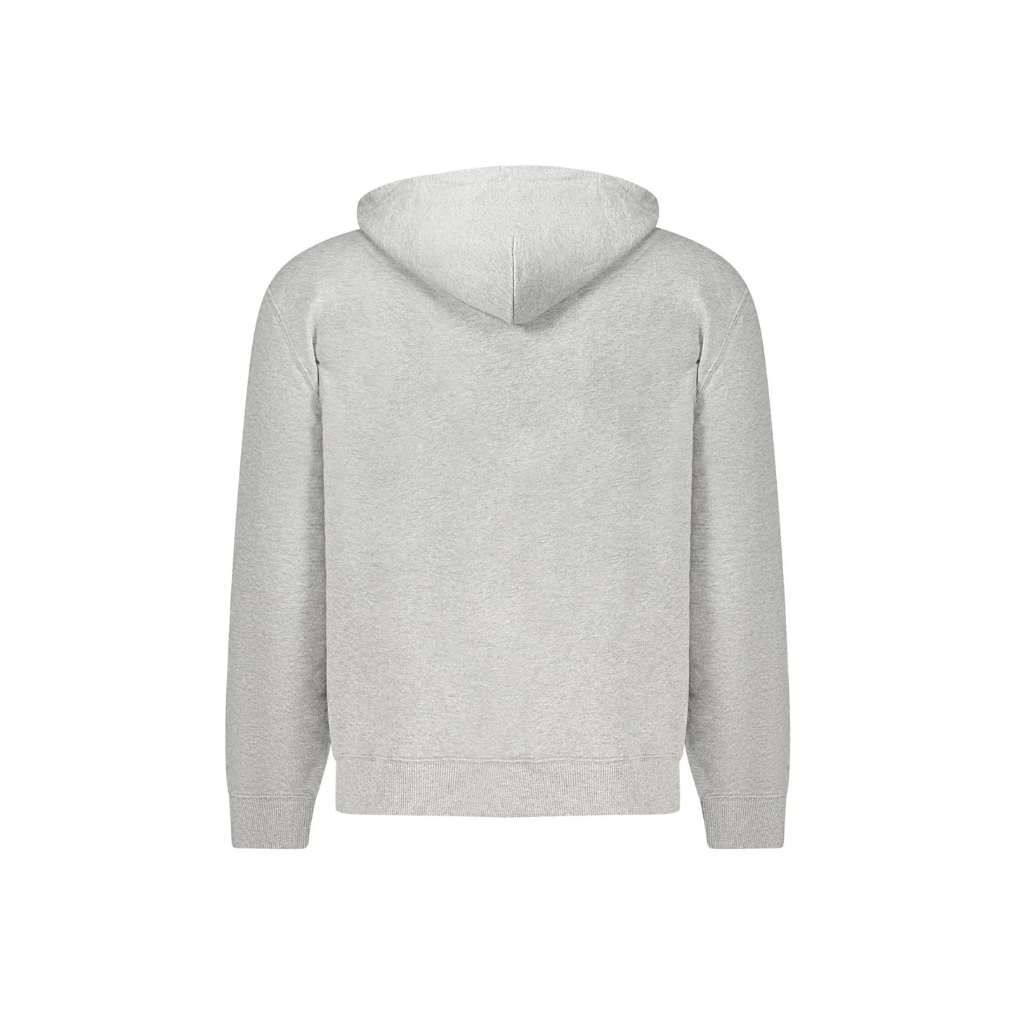 Calvin Klein Felpa Uomo Grigia Cappuccio Garzata Tascone Ricamo Felpe grigio - vista 2