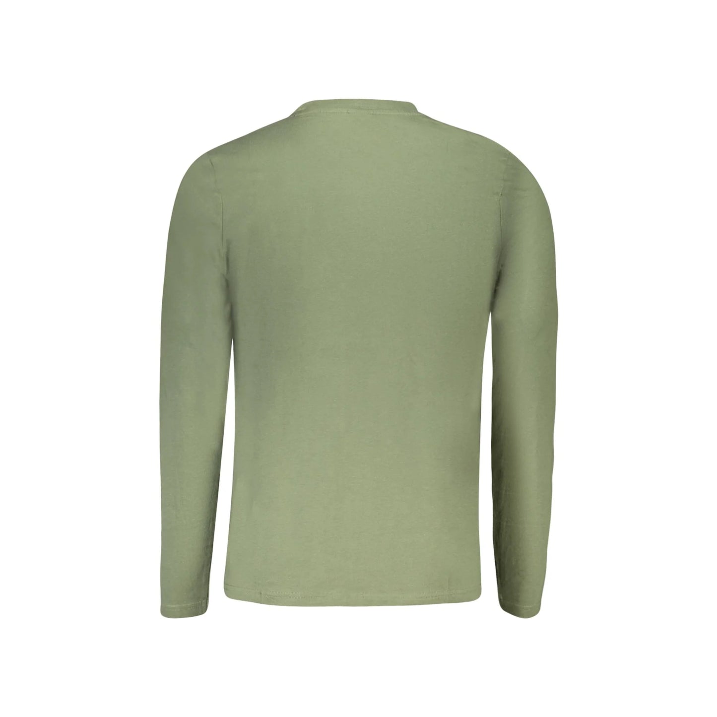North Sails T-shirt Uomo Verde Maniche Lunghe Girocollo - vista 2