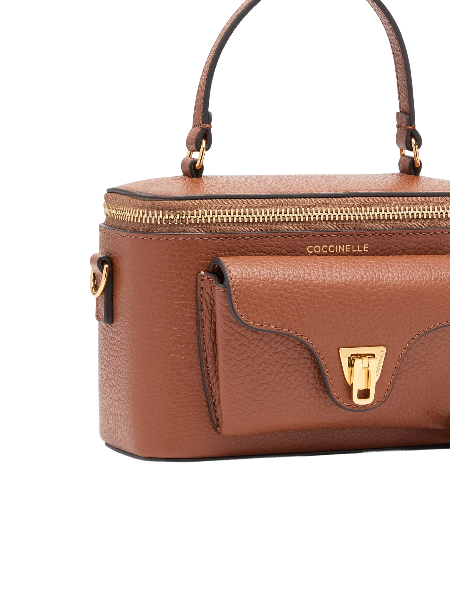COCCINELLE Borsa Donna a Tracolla Marrone, In Vera Pelle, Beat Generation