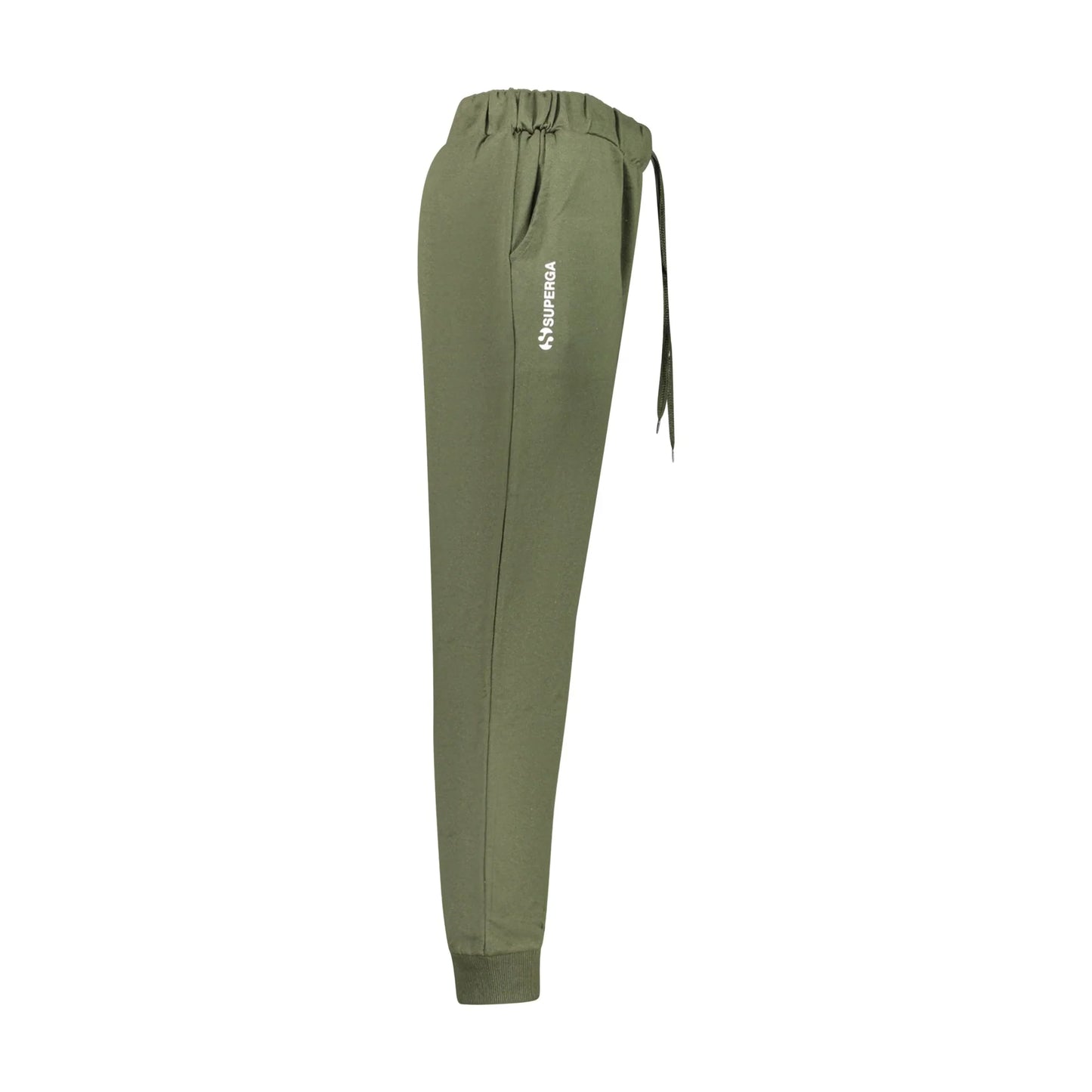 Superga Pantaloni Tuta Uomo Verde Stampa Logo - vista 3