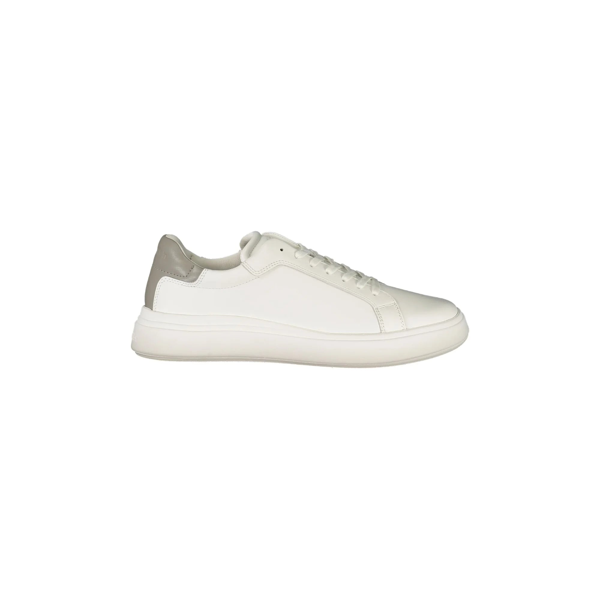 CALVIN KLEIN Scarpe Sneakers Uomo Bianche con Dettagli Grigi e Logo Bianco - foto prodotto