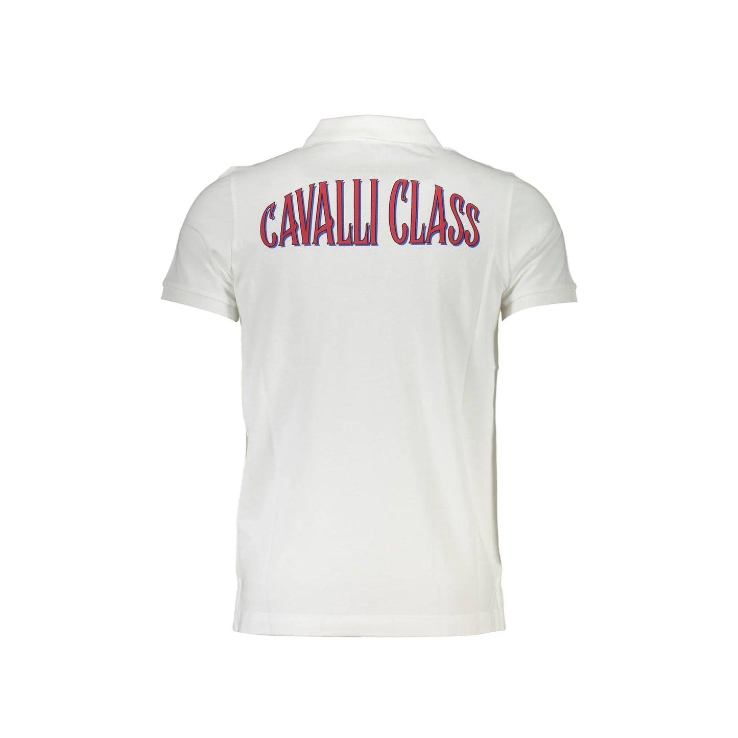 Cavalli Class Polo Maniche Corte Uomo Bianca Stampa Logo bianco - vista 2