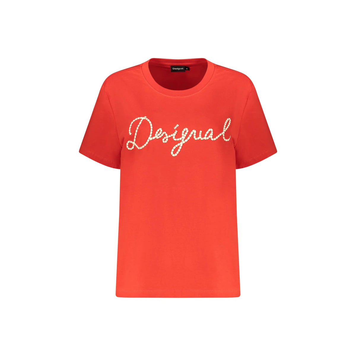 DESIGUAL T-SHIRT MANICHE CORTE DONNA ROSSO