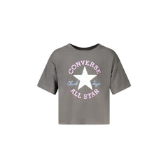 Converse T-Shirt Maniche Corte Bambina Nera Stampa Logo