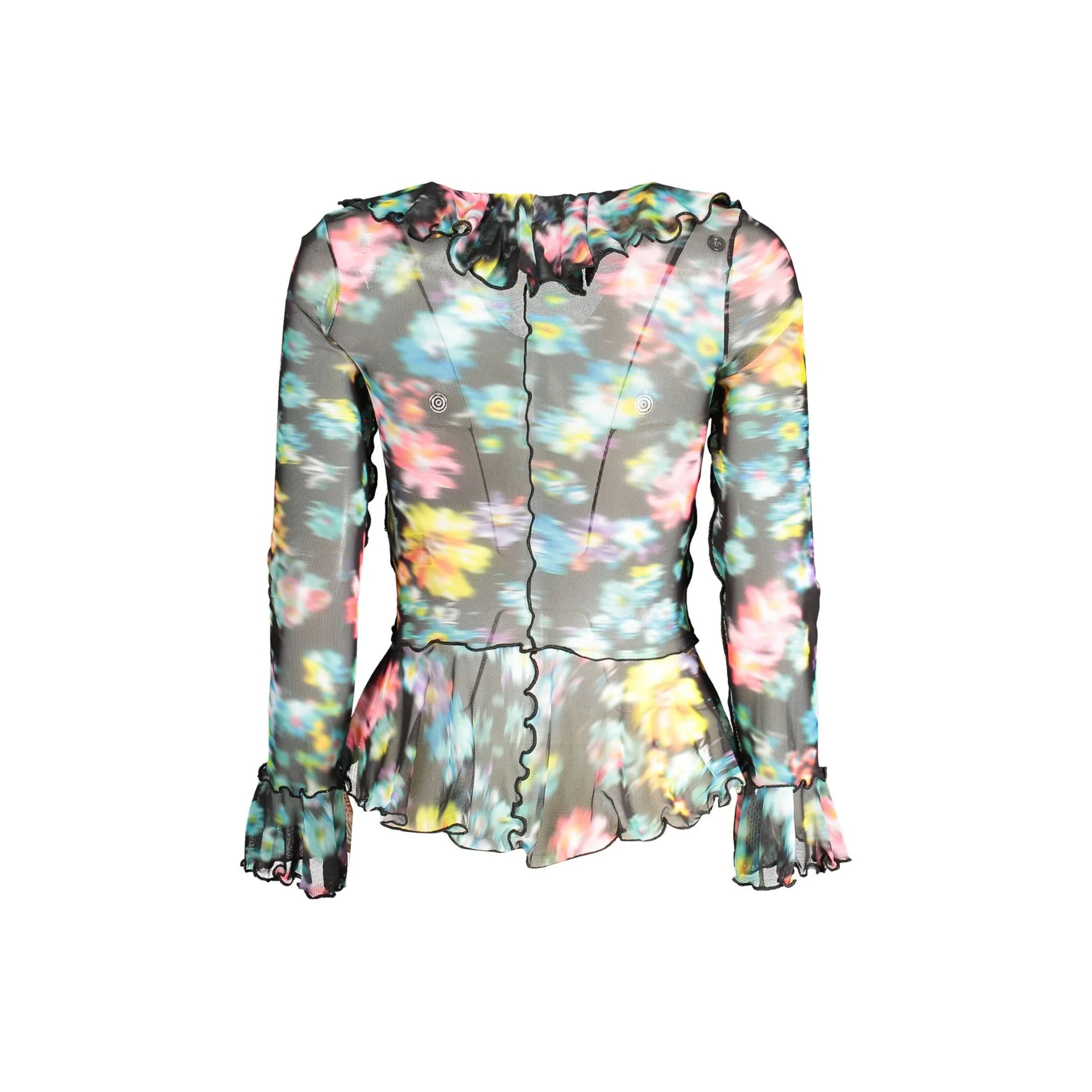 DESIGUAL T-SHIRT MANICHE LUNGHE DONNA NERO