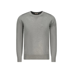 Rifle Maglia Uomo Grigia Ricamo