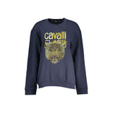 Cavalli Class Felpa Donna Blu Girocollo con Logo