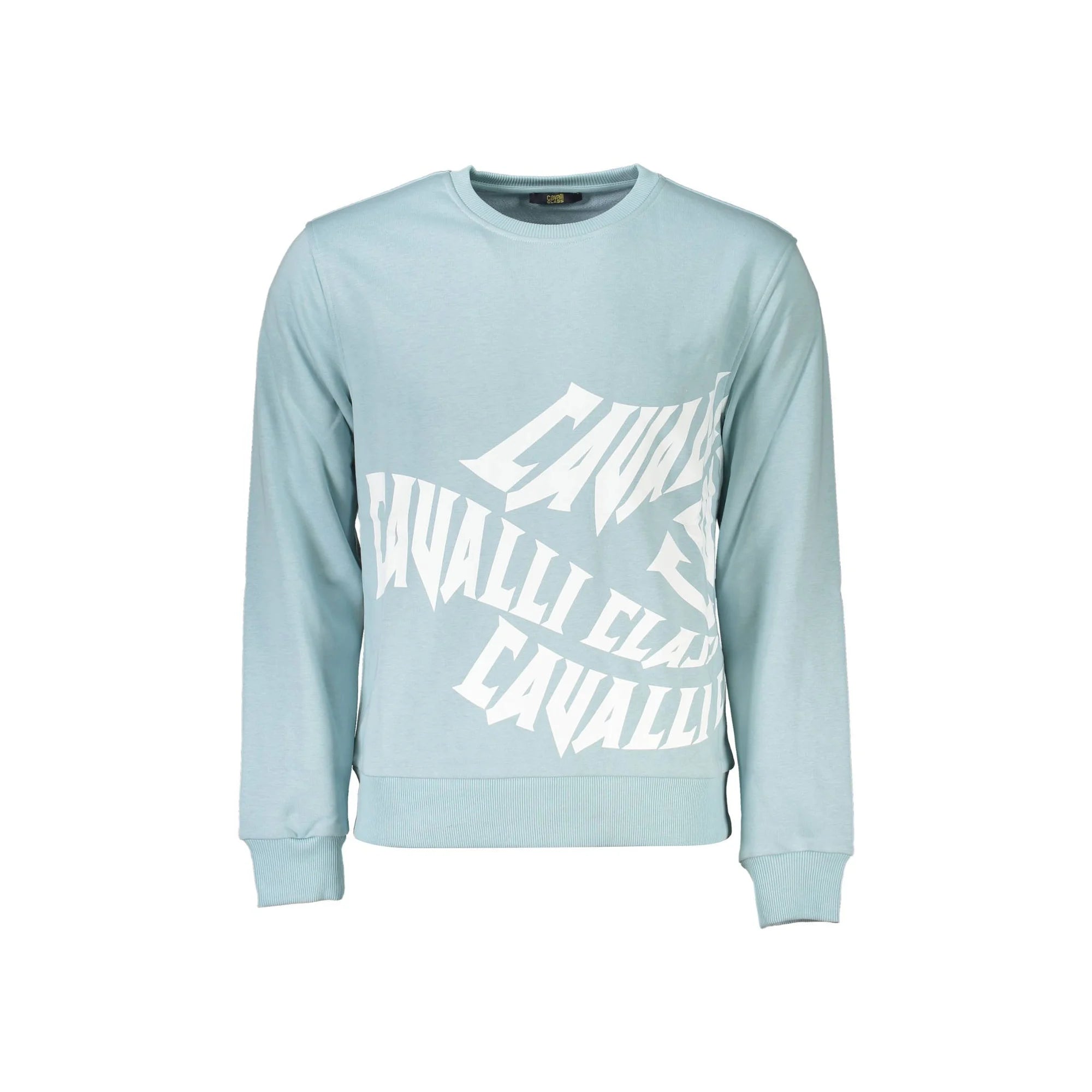 CAVALLI CLASS FELPA SENZA ZIP UOMO AZZURRO