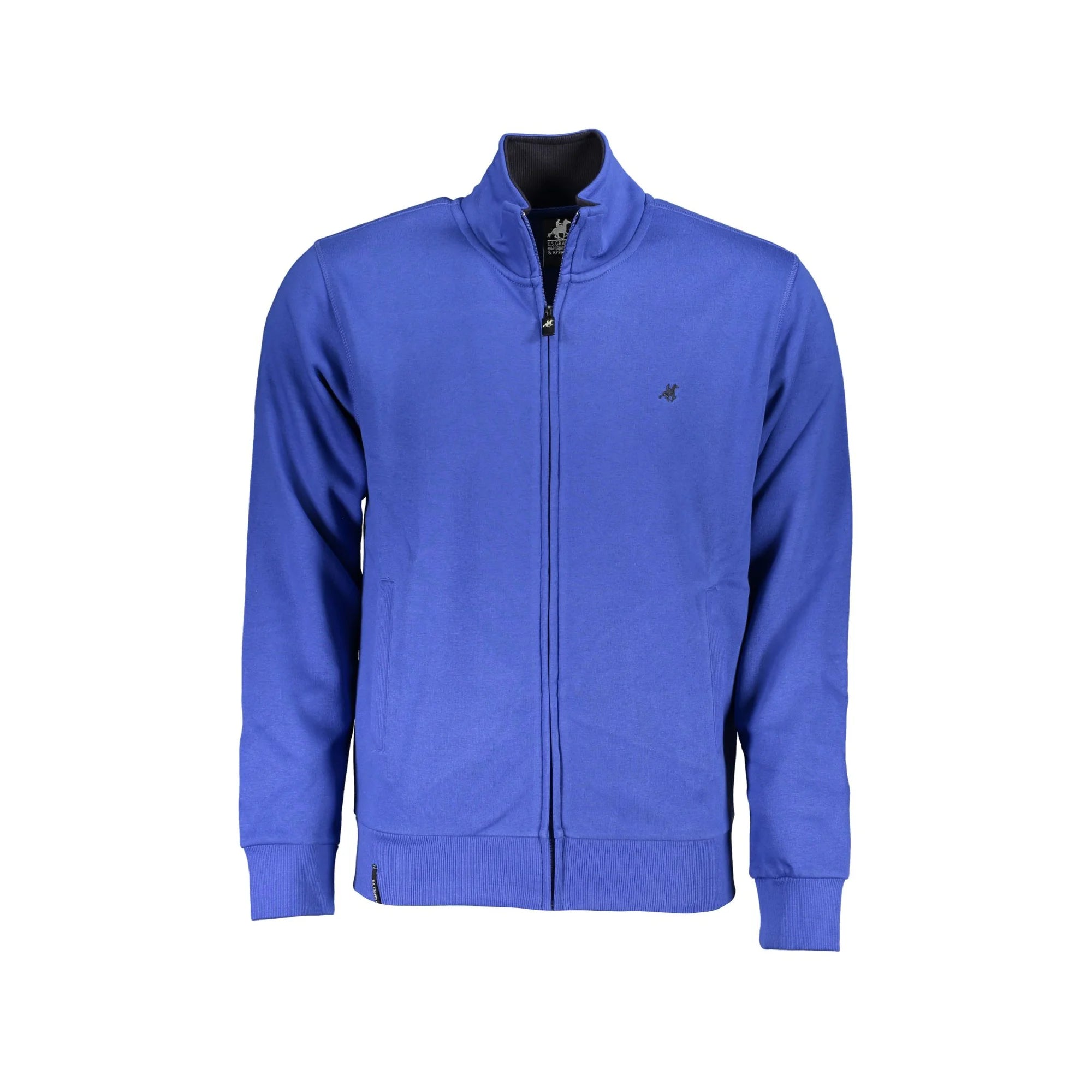 U.S. GRAND POLO FELPA CON ZIP UOMO BLU